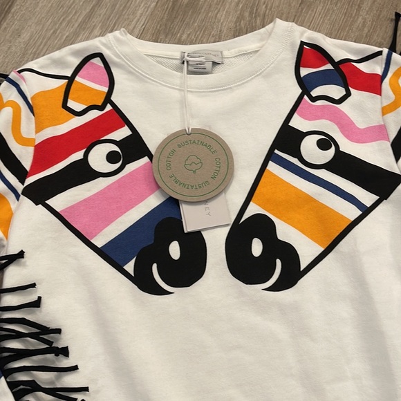 STELLA MCCARTNEY KIDS
TEEN GIRLS WHITE COTTON DRESS horse 🐴 with pockets sz 14 - Picture 5 of 8